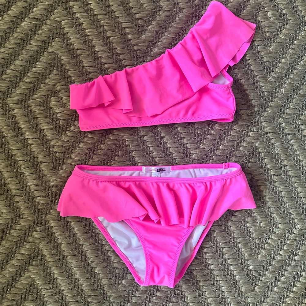 Girls Stella cove neon pink swimsuit, Size 10